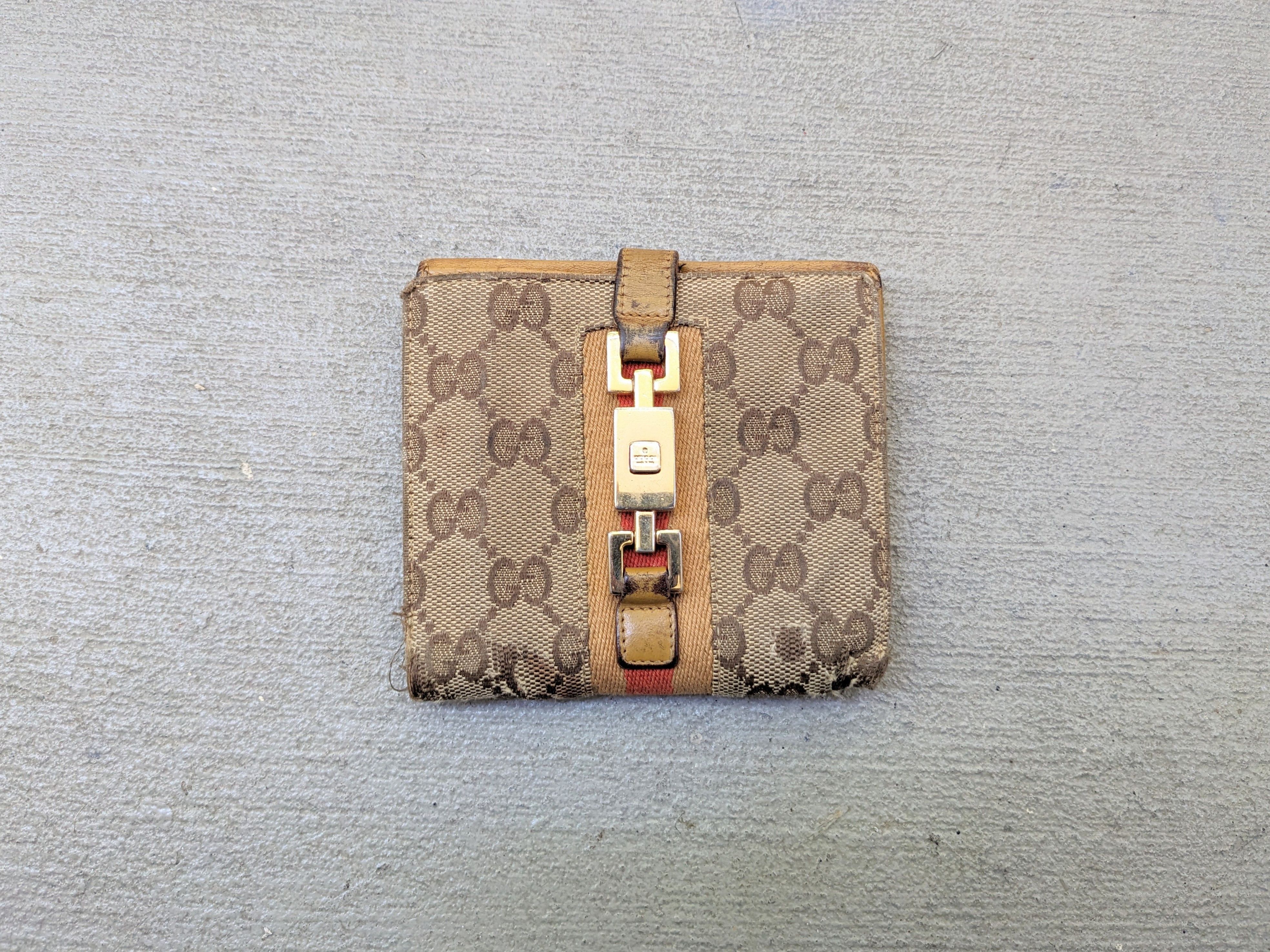 Gucci Gucci Wallet Monogram Canvas Logo Brown Bifold Size ONE SIZE - 1 Thumbnail