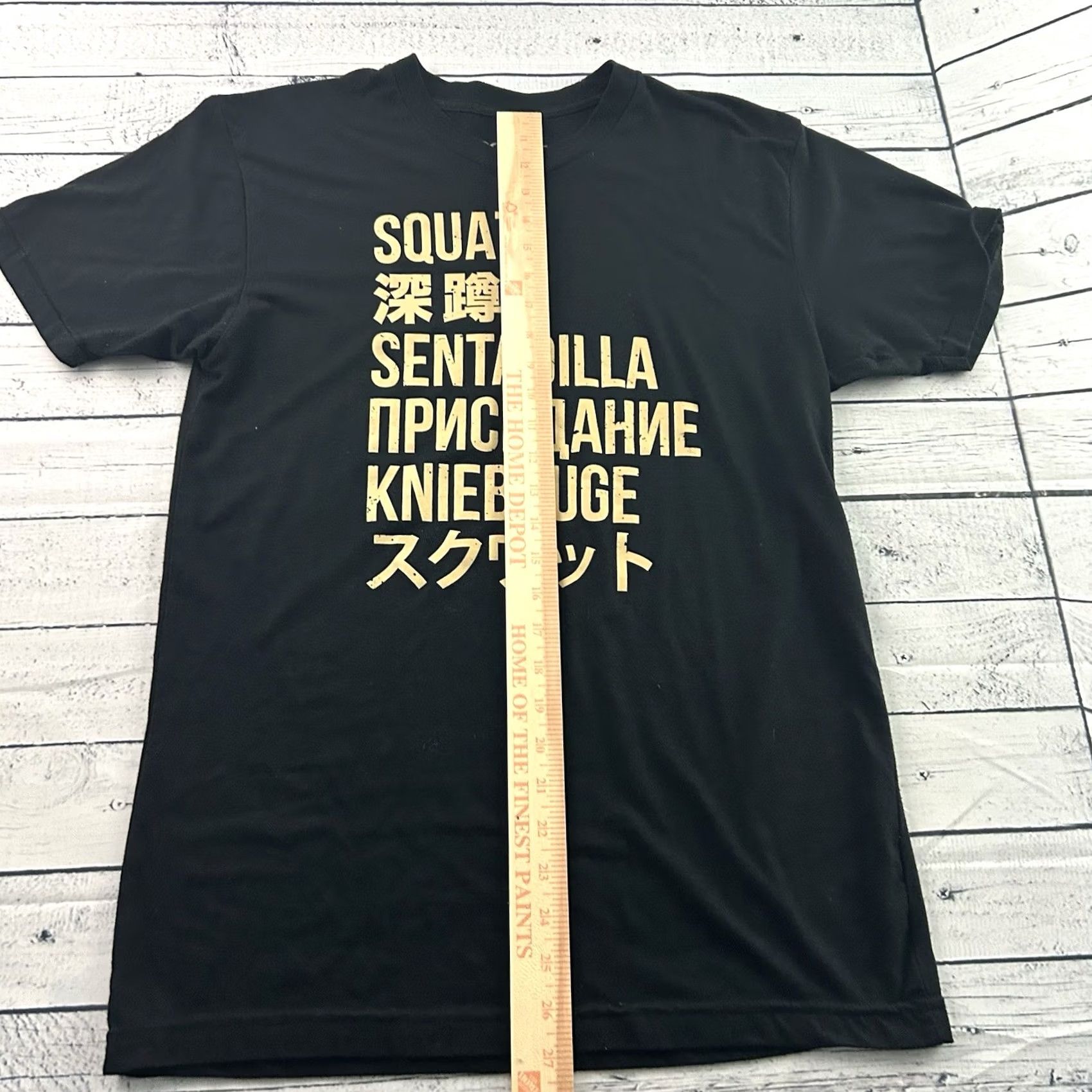 Vintage Rogue Fitness Squat Short Sleeve T Shirt Men's Large Black Squat Sentadilla Kniebeuge Shirt Mens L Black Size US L / EU 52-54 / 3 - 2 Thumbnail