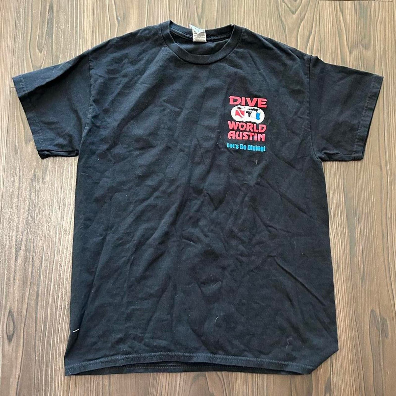 Vintage Keep Austin Diving Graphic Tee Size US M / EU 48-50 / 2 - 2 Thumbnail