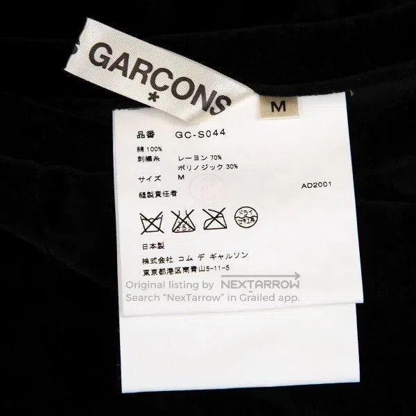 Comme des Garcons Comme des Garcons size M Black Retro Embroidered Floral De Size 23" - 9 Thumbnail