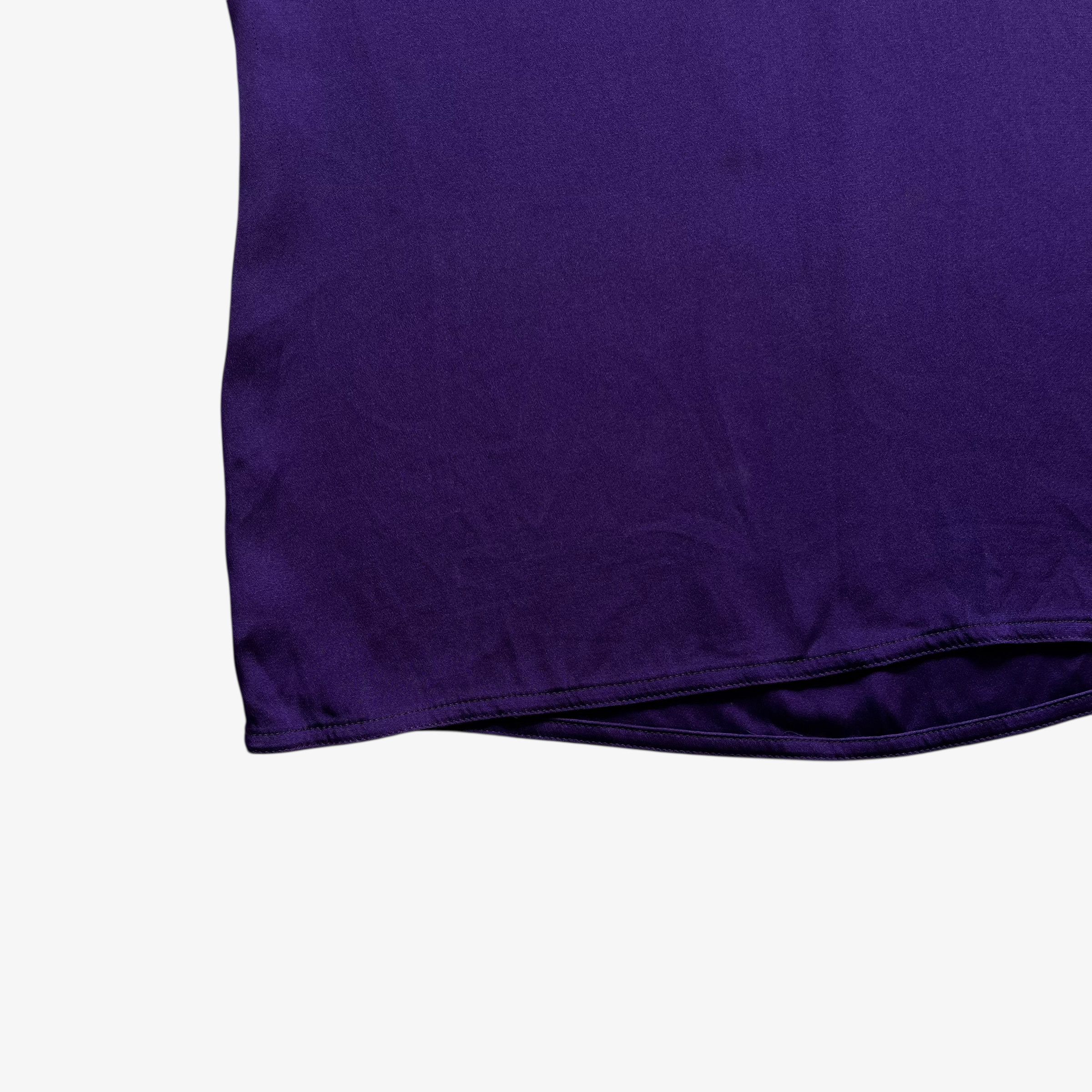 Versace Vintage 80s Women's Gianni Versace Purple Silk Top Size L / US 10 / IT 46 - 8 Thumbnail