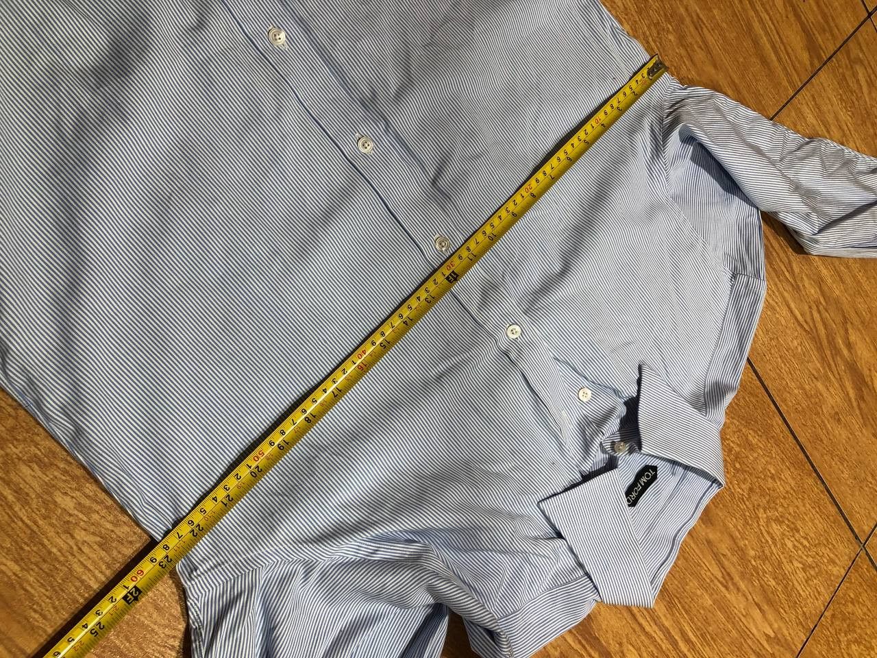 Tom Ford Tom Ford Blue Striped Button Down Shirt Size US XL / EU 56 / 4 - 9 Thumbnail