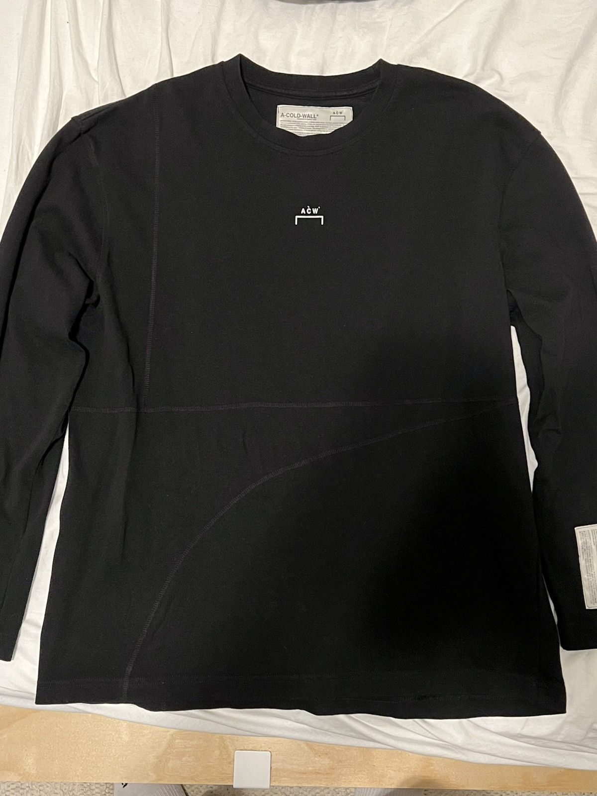 image of Acw A Cold Wall Printed Logo Sweatshirt in Black, Men's (Size XL)