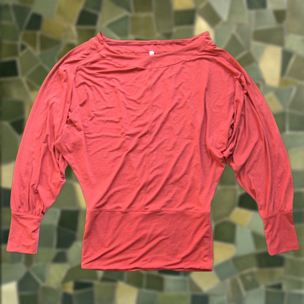 Free People Free People Movement Stretch Coral Pink Long Sleeve Tunic Blouse M Size M / US 6-8 / IT 42-44 - 1 Thumbnail