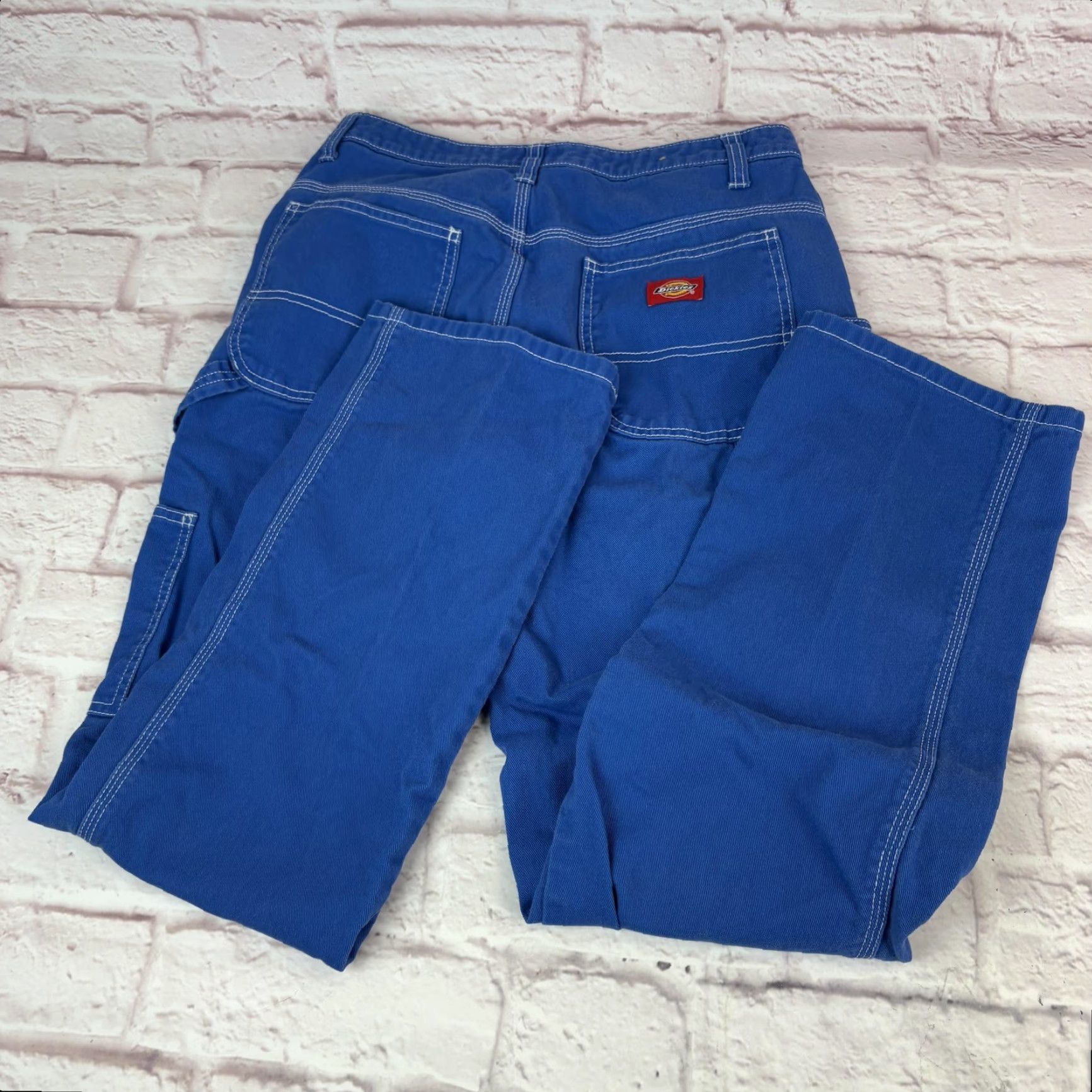 Dickies VINTAGE? No — Actually not vintage. Dickies Carpenter Pants Juniors 5 Blue Straight Leg Twill Workwear Utility Teens Size 27" / US 4 / IT 40 - 3 Thumbnail