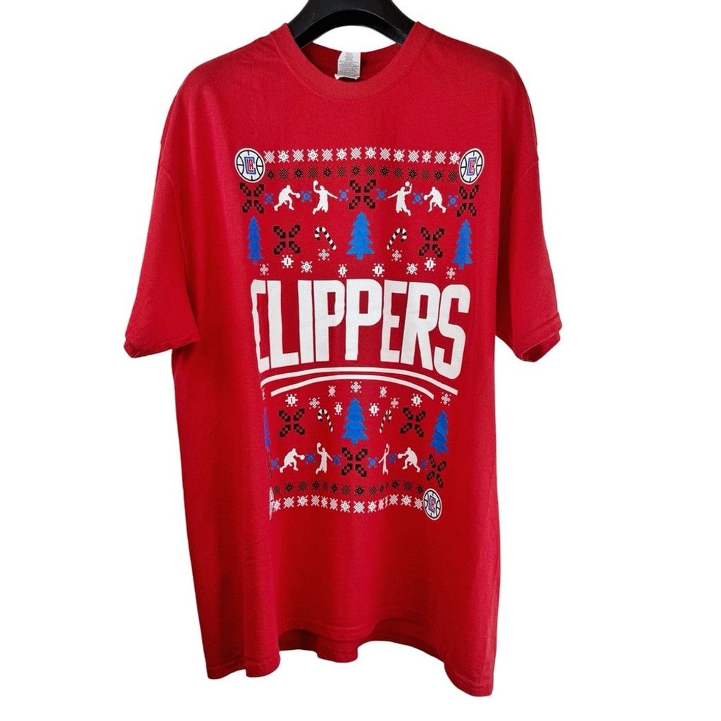 Gildan NWOT GILDAN HEAVY COTTON CLIPPERS Mens Red Christmas T-Shirt Size US XL / EU 56 / 4 - 1 Thumbnail