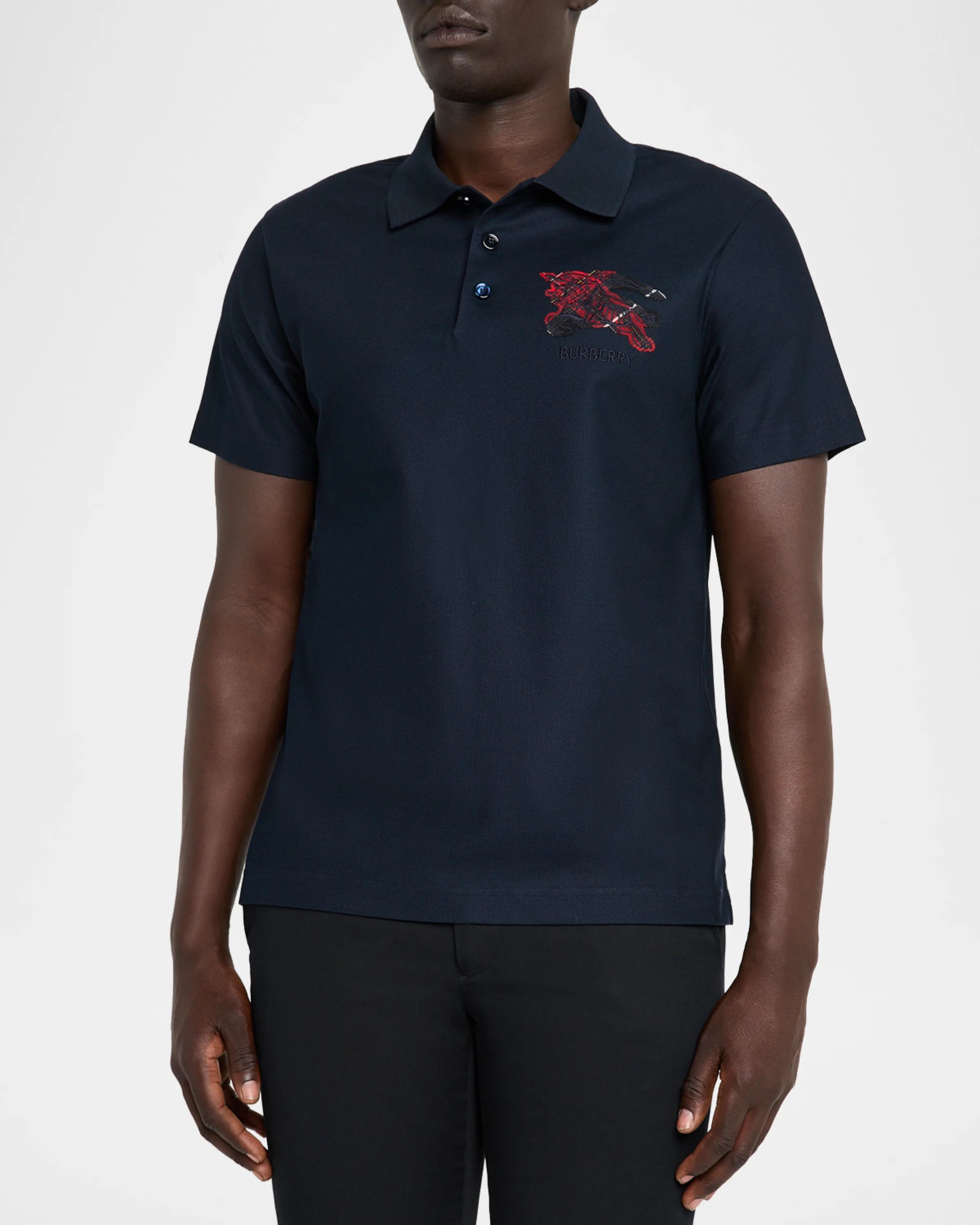 Burberry os11x0526 Embroidered EKD Check Slim Cotton Polo Shirt Size US M / EU 48-50 / 2 - 4 Thumbnail