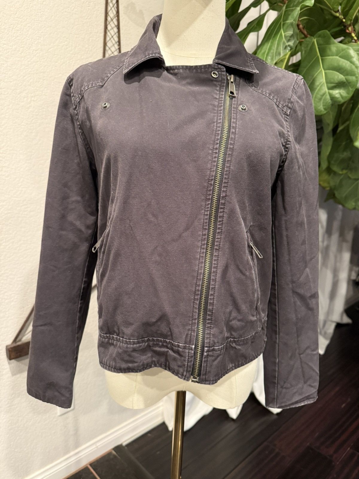 Levi's Levi’s Black Moto Jacket M Cotton Twill Asymmetrical Zip Size M / US 6-8 / IT 42-44 - 5 Thumbnail