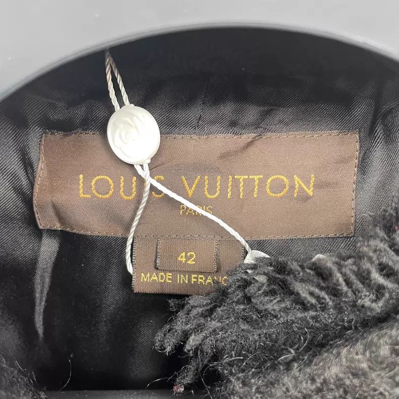 Louis Vuitton Louis Vuitton Black Wool Patchwork Leather Pocket Long Woo Size M / US 6-8 / IT 42-44 - 3 Thumbnail