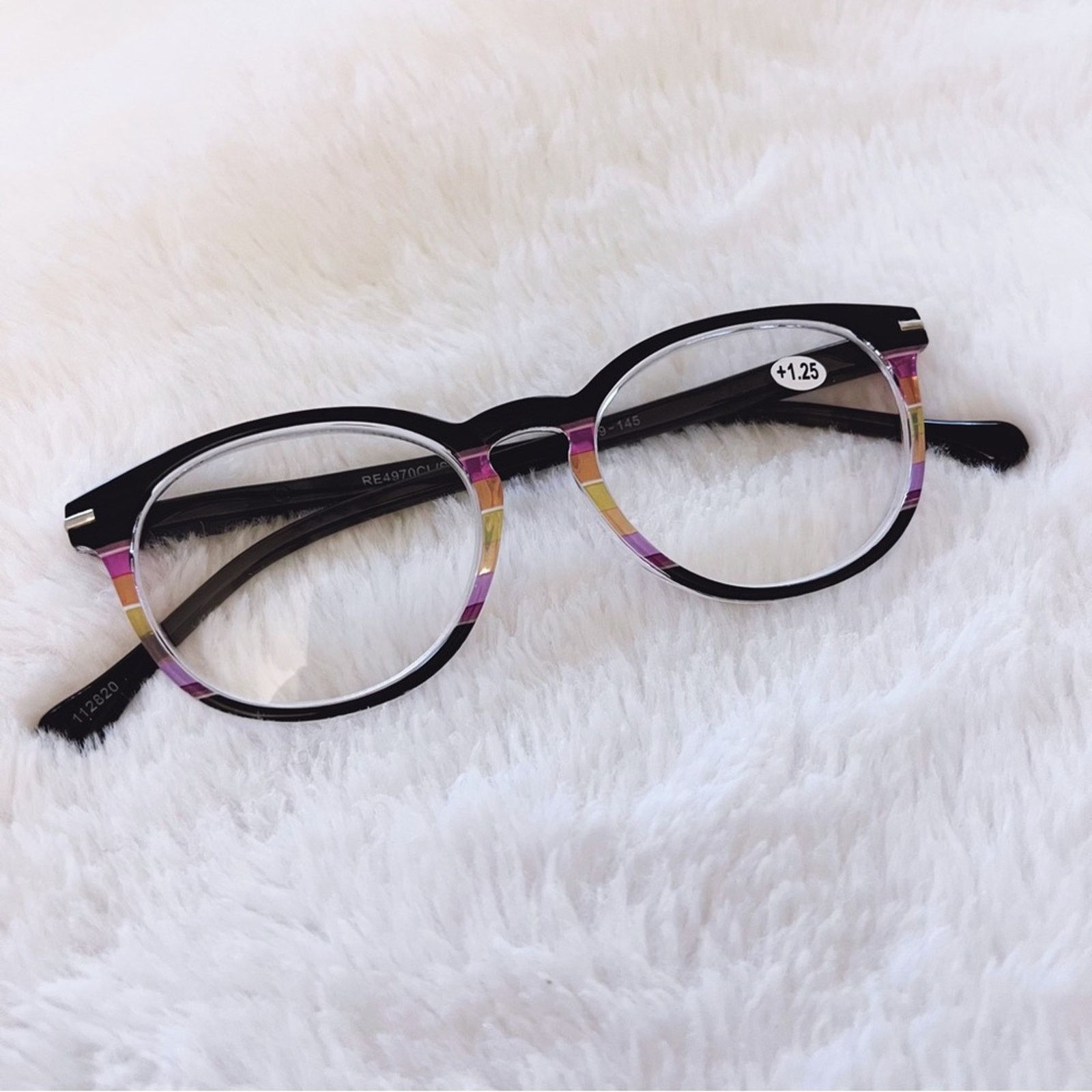 Other Zoe Black Multi-Color Round Reader Glasses Size ONE SIZE - 1 Thumbnail