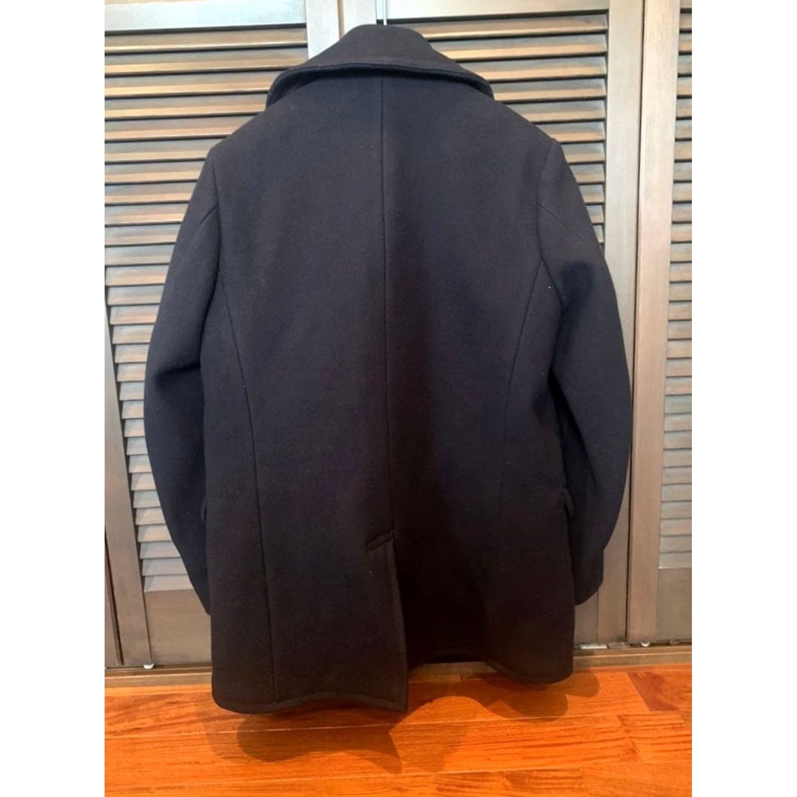 Vintage REAL McCOY'S Wool Pea Coat Jacket Men 38 Navy 13 Star Button Size US XXS / EU 40 - 2 Thumbnail