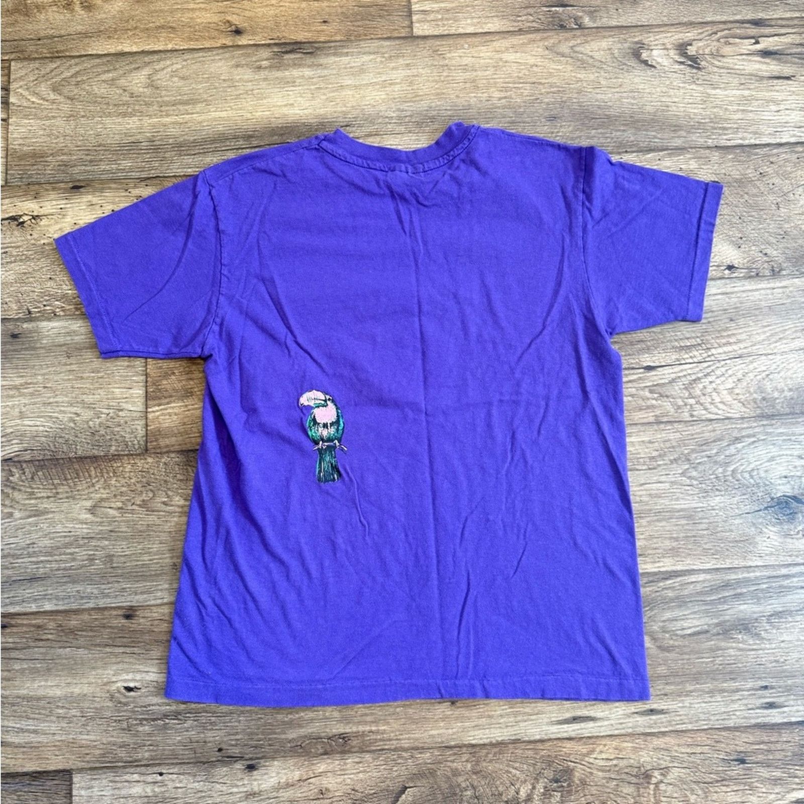 Hanes Vintage 90s Florida Gators Purple Graphic Tee Shirt Size L / US 10 / IT 46 - 3 Thumbnail