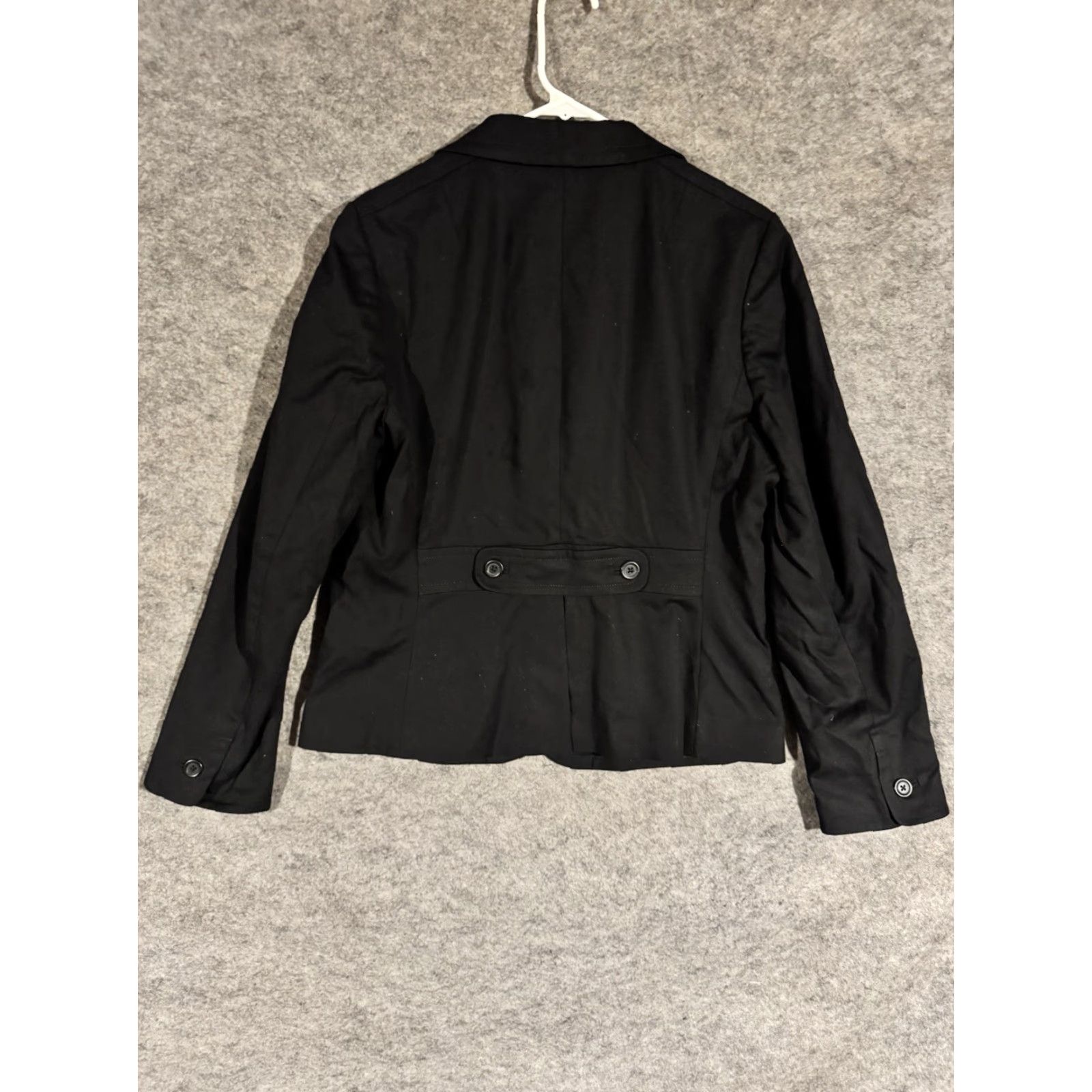 Banana Republic Banana Republic Blazer Womens 14 Regular Black Solid Notch Lapel 2-Button Stretch Office Business Preppy 2008s Womens Size XL / US 12-14 / IT 48-50 - 6 Thumbnail
