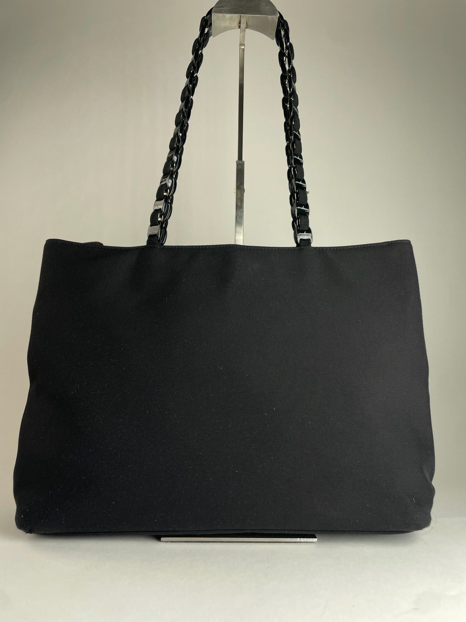 Salvatore Ferragamo Vintage Polyester Handbag Black Size ONE SIZE - 1 Thumbnail