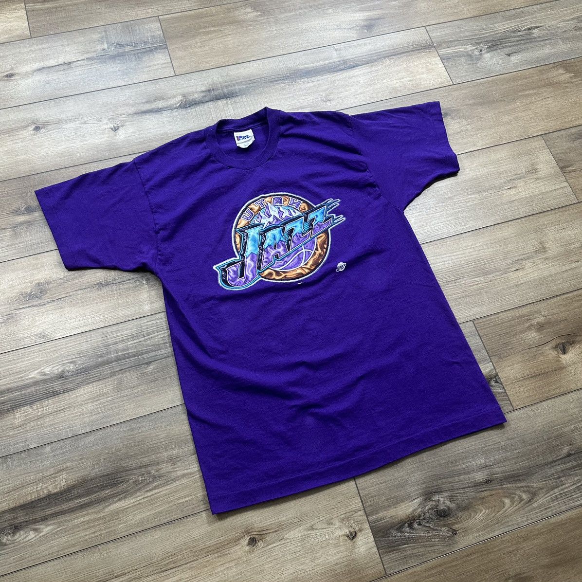 Pro Player Vintage 90s Utah Jazz Single Stitch Made in USA NBA Tee Size US L / EU 52-54 / 3 - 2 Thumbnail