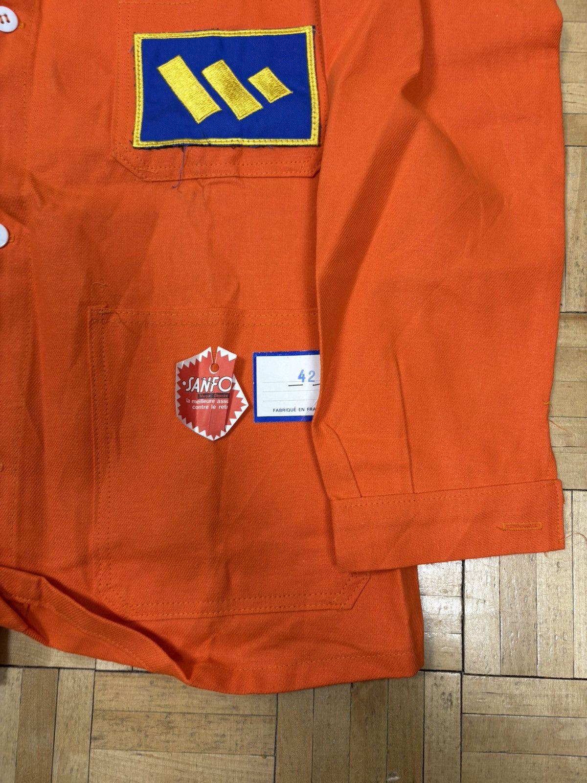 Le Laboureur nos 70s French chore coat orange made in France Size US S / EU 44-46 / 1 - 4 Thumbnail