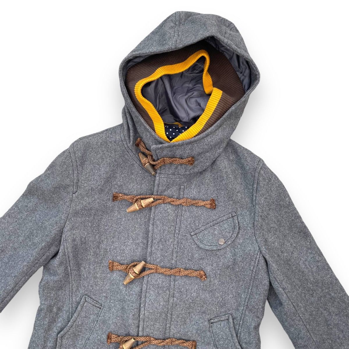 Issey Miyake 🇯🇵 FRAPBOIS FULL ZIP HOODIE WOOL DUFFLE JACKET Size US M / EU 48-50 / 2 - 8 Thumbnail