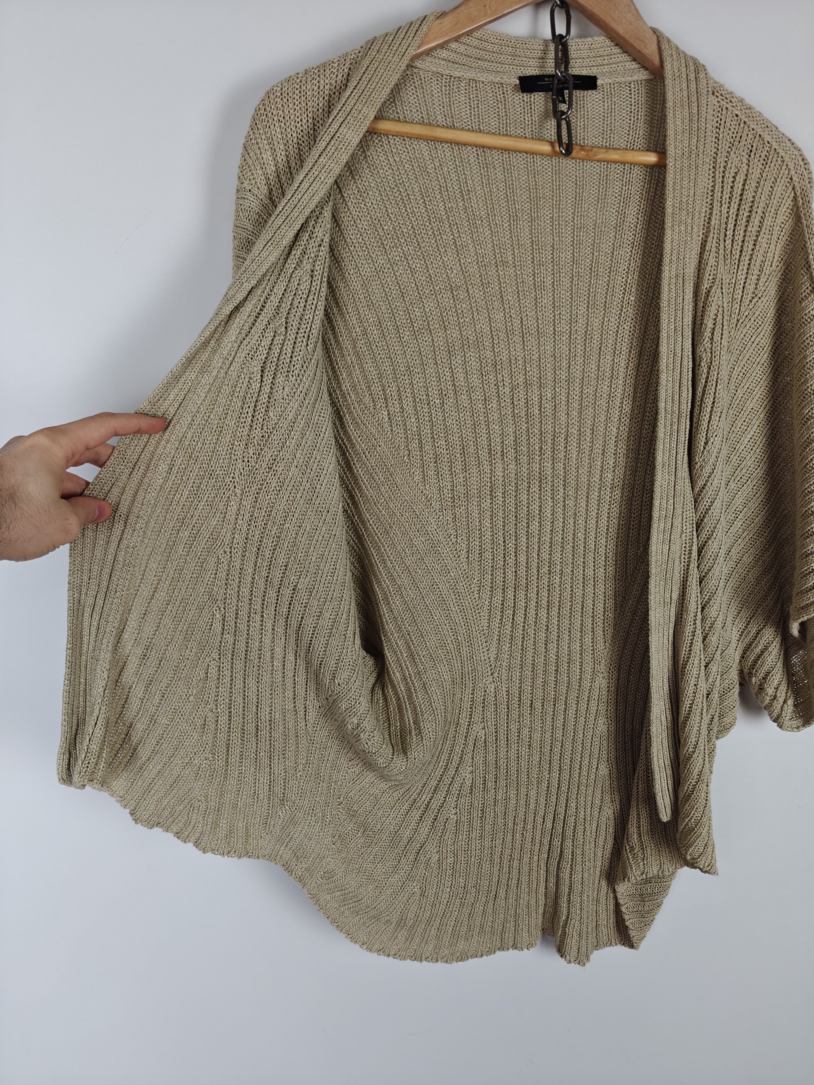 Weekend Max Mara Weekend Max Mara Knit Open Cardigan Batwing Beige XL Size XL / US 12-14 / IT 48-50 - 9 Thumbnail