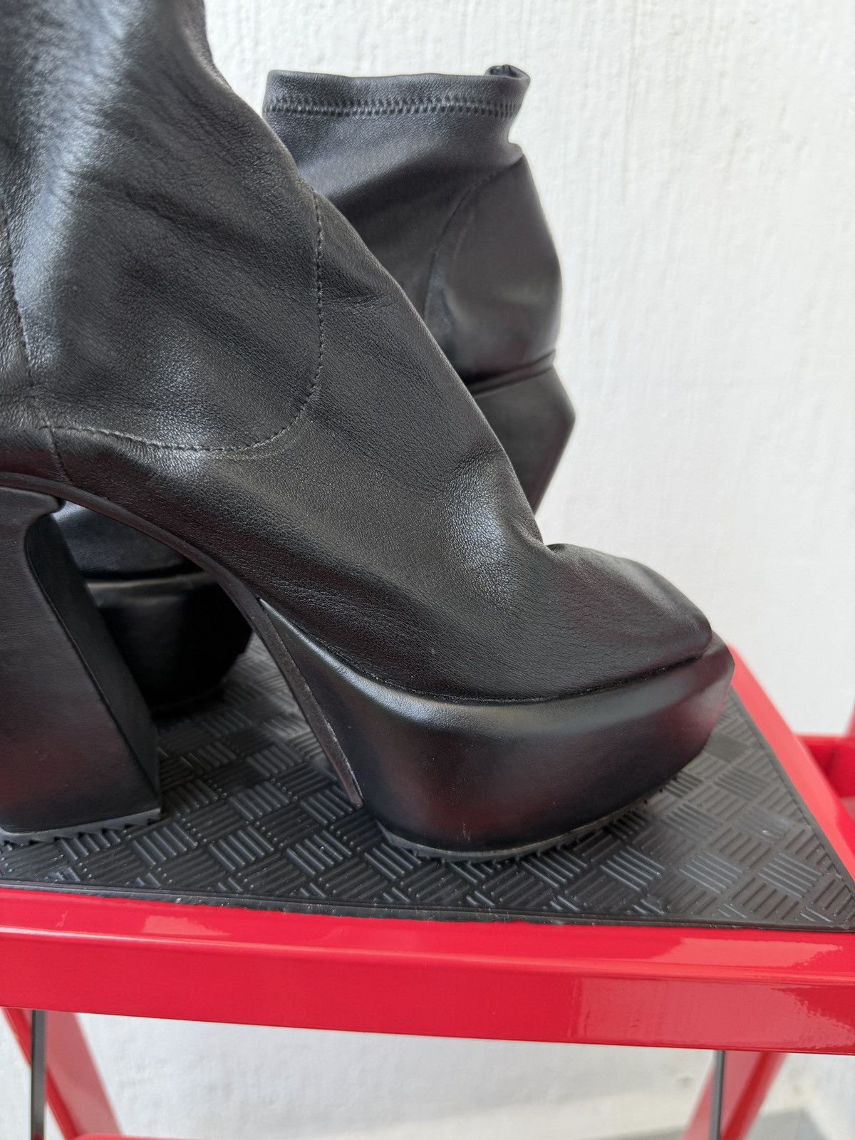 Cinzia Araia 🕷️❤️Peep toe platform boots like rick owens or ann D Size US 8 / IT 38 - 12 Thumbnail