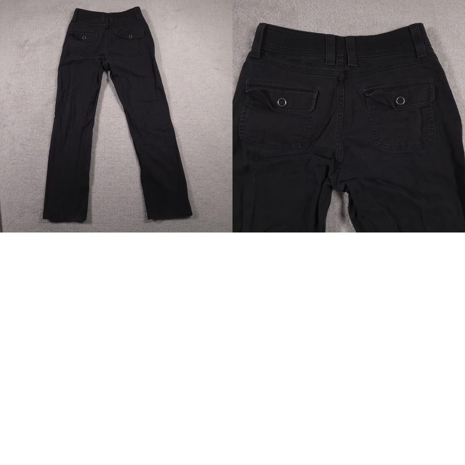 Vintage Riders Pants Womens 6 Black Stretch Comfort No Gap Waist Straight Leg Casual Size 28" / US 6 / IT 42 - 9 Thumbnail