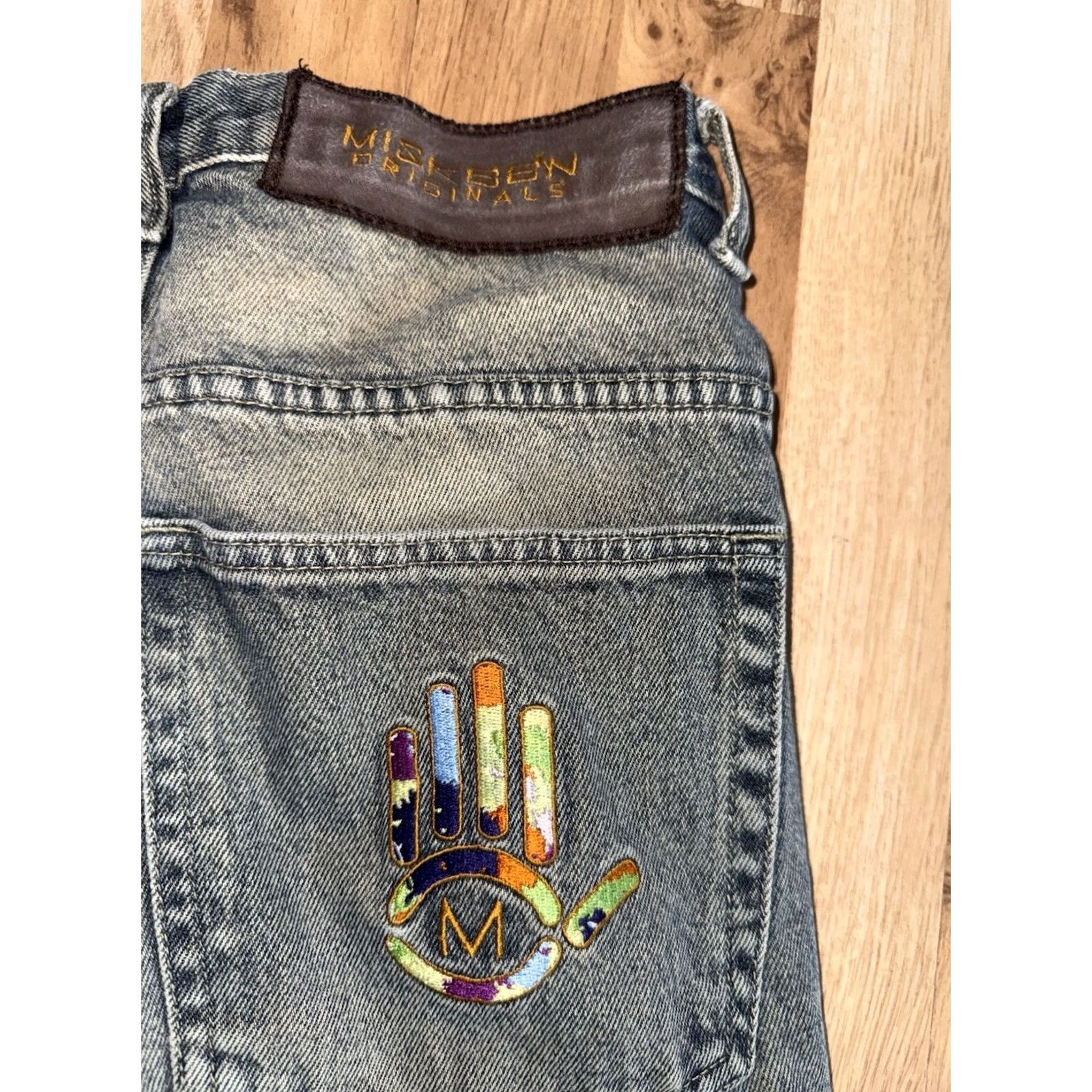 Vintage Vintage Y2K Miskeen Jeans Mens Size 32 Distressed Embroidered Size US 32 / EU 48 - 6 Thumbnail