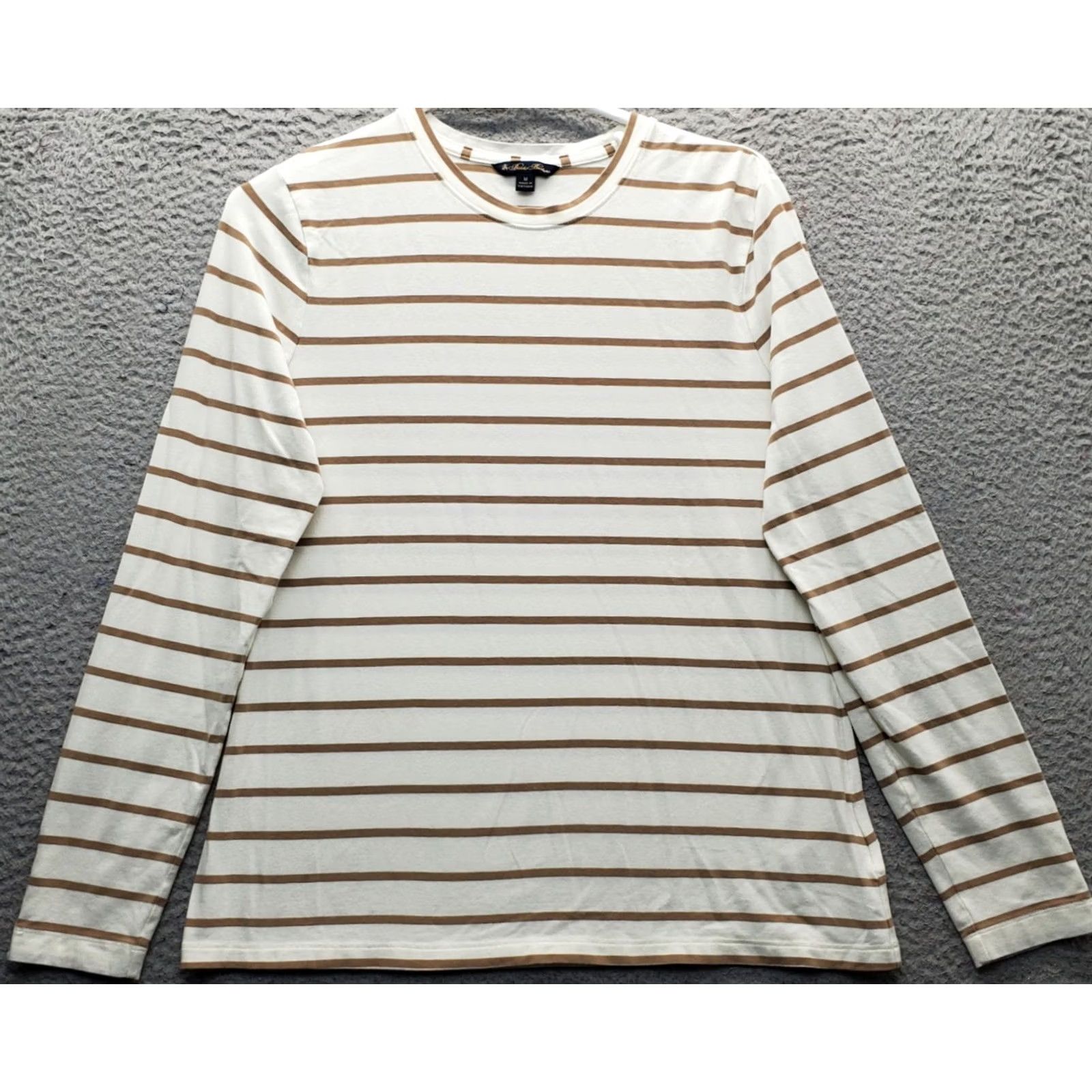 Brooks Brothers Brooks Brothers T Shirt Womens Size M Multicolor Striped Stretch Long Sleeve Crewneck Size M / US 6-8 / IT 42-44 - 2 Thumbnail