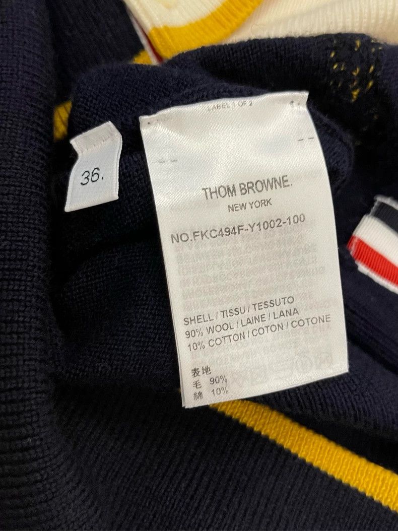 Thom Browne Thom browne Tibetan blue beige color block bee bird pattern Size XS / US 0-2 / IT 36-38 - 7 Thumbnail