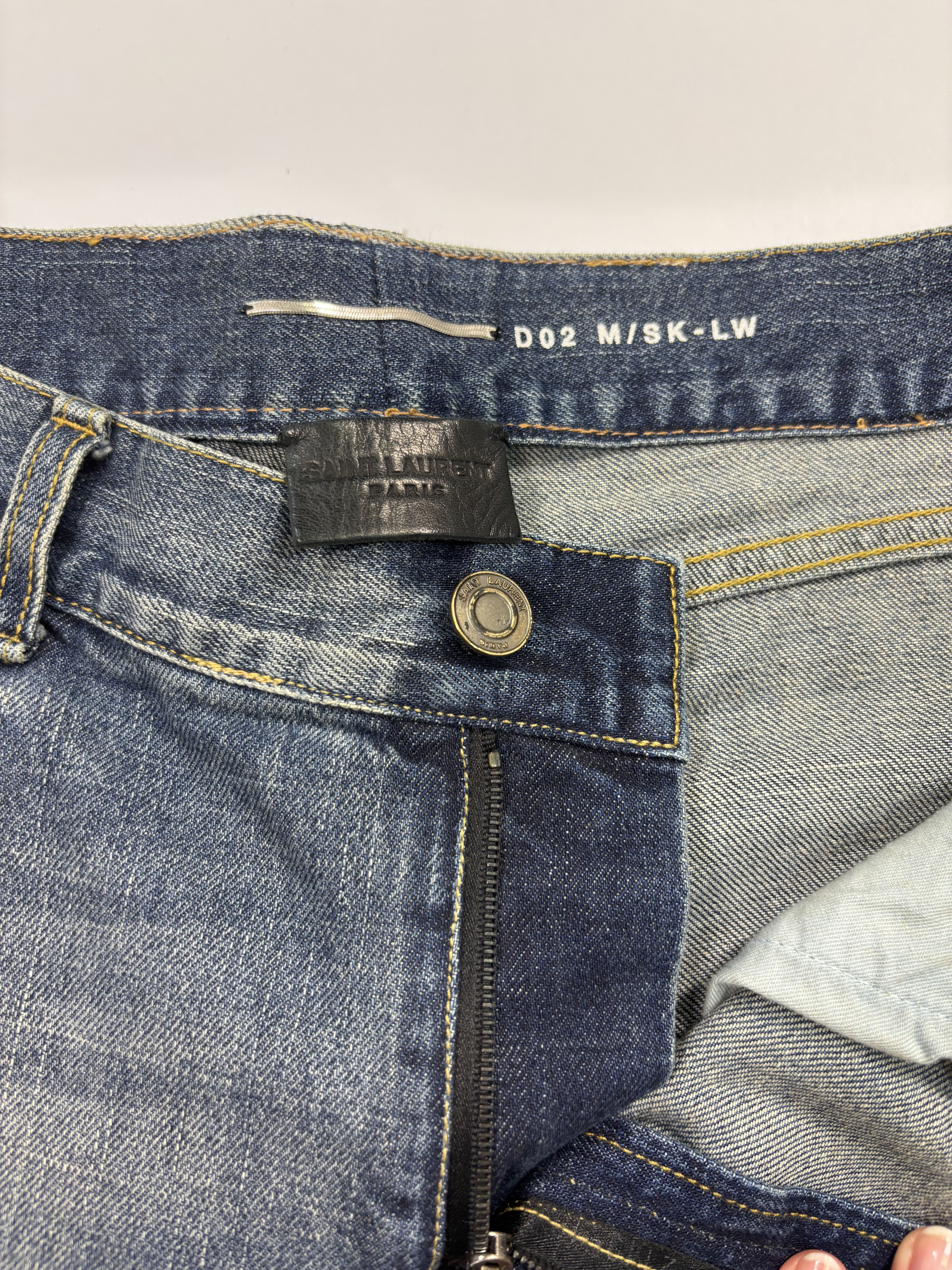 Saint Laurent Paris Saint Laurent Faded Blue Pants Size US 34 / EU 50 - 2 Thumbnail