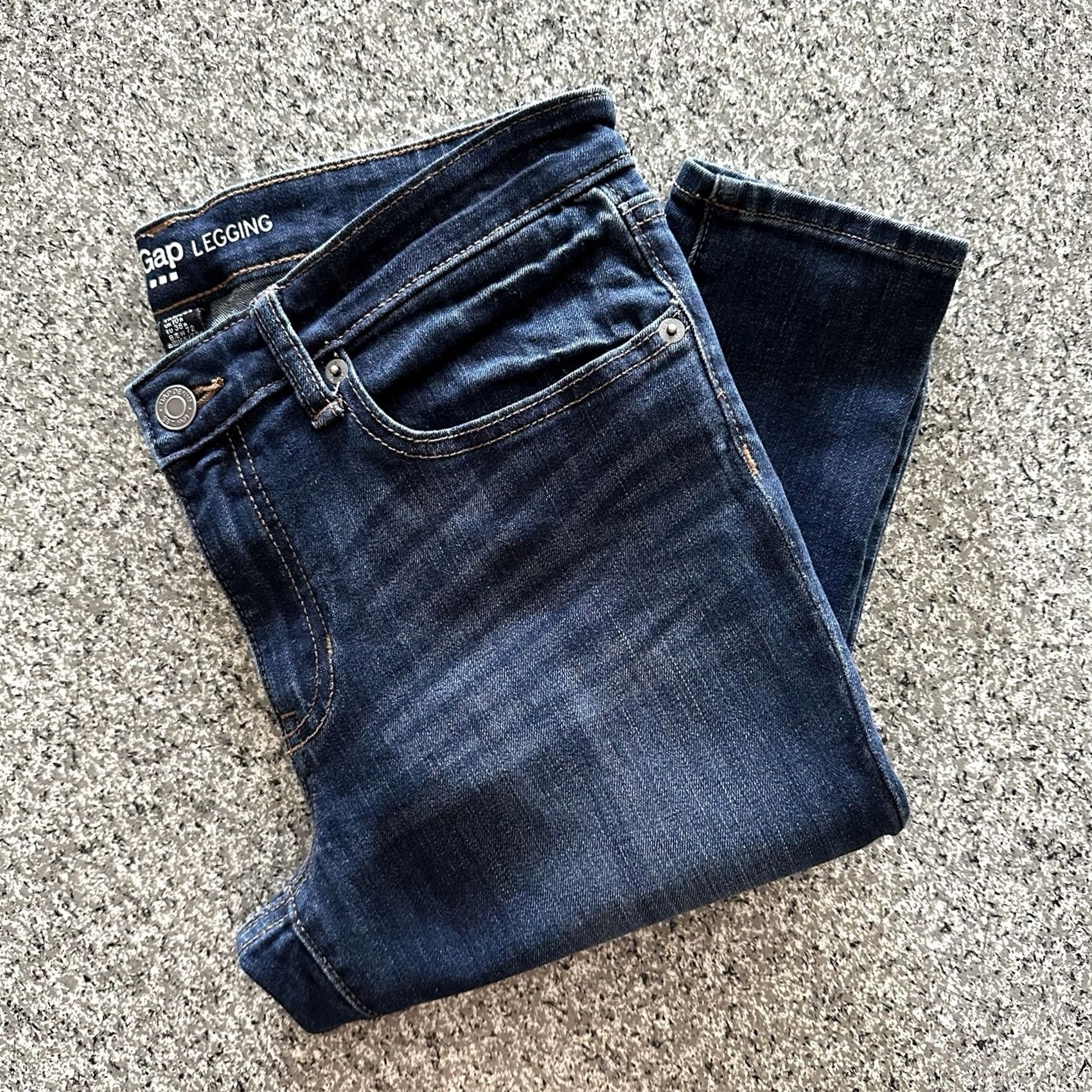 Gap Gap Jeans Skinny Mid Rise 28x28 Blue 6 Womens Denim Stretch Pocket 5-Pocket Design Legging Slim Size 28" / US 6 / IT 42 - 2 Thumbnail