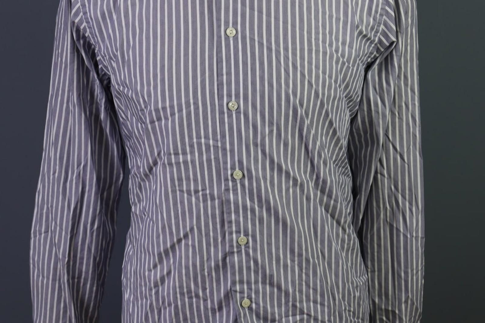 Eton Eton Slim Gray Striped Button Down Shirt Size 41 / 16 Size US M / EU 48-50 / 2 - 4 Thumbnail
