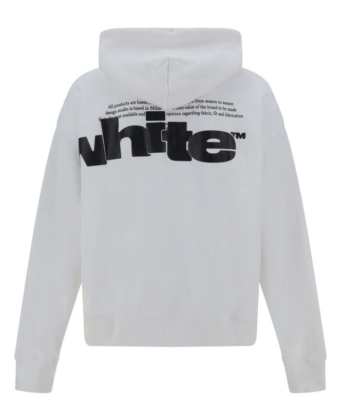 Off-White o1s22i1n1124 Oversized Hoodie in White Size US M / EU 48-50 / 2 - 2 Thumbnail