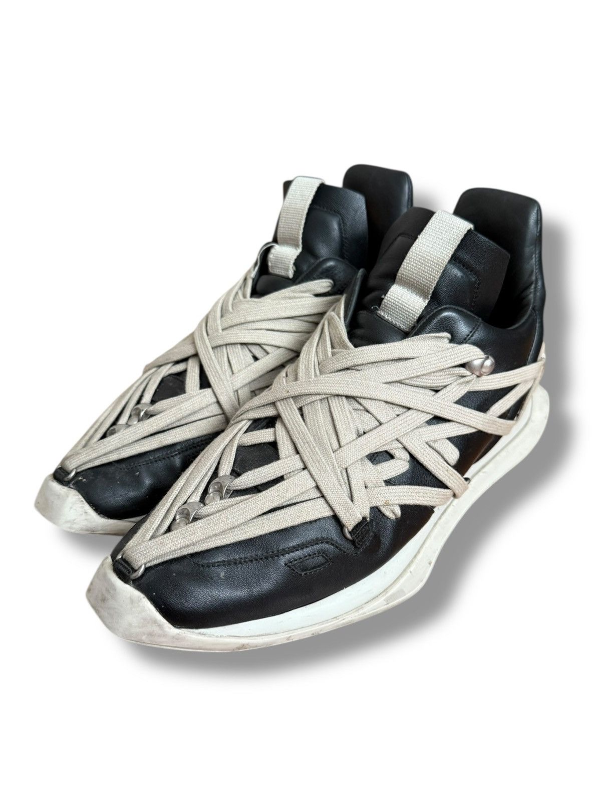 Rick Owens Maximal Megalace Leather Runner Size US 10 / EU 43 - 1 Thumbnail