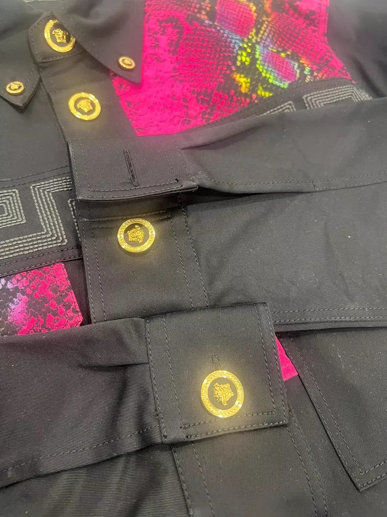 Versace Versace Classic printed denim jacket Size US XXL / EU 58 / 5 - 6 Thumbnail