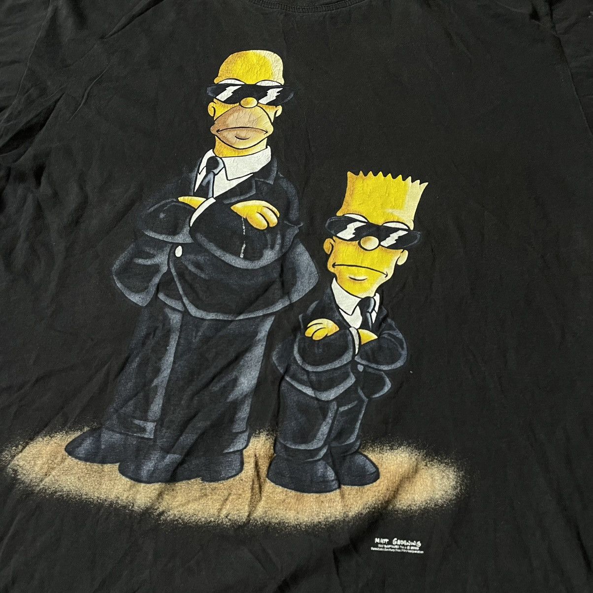 Cartoon Network Vintage Y2K ADULT “ THE SIMPSON AGENT 007 HOMER CARTOON“ Tee Size US XL / EU 56 / 4 - 4 Thumbnail