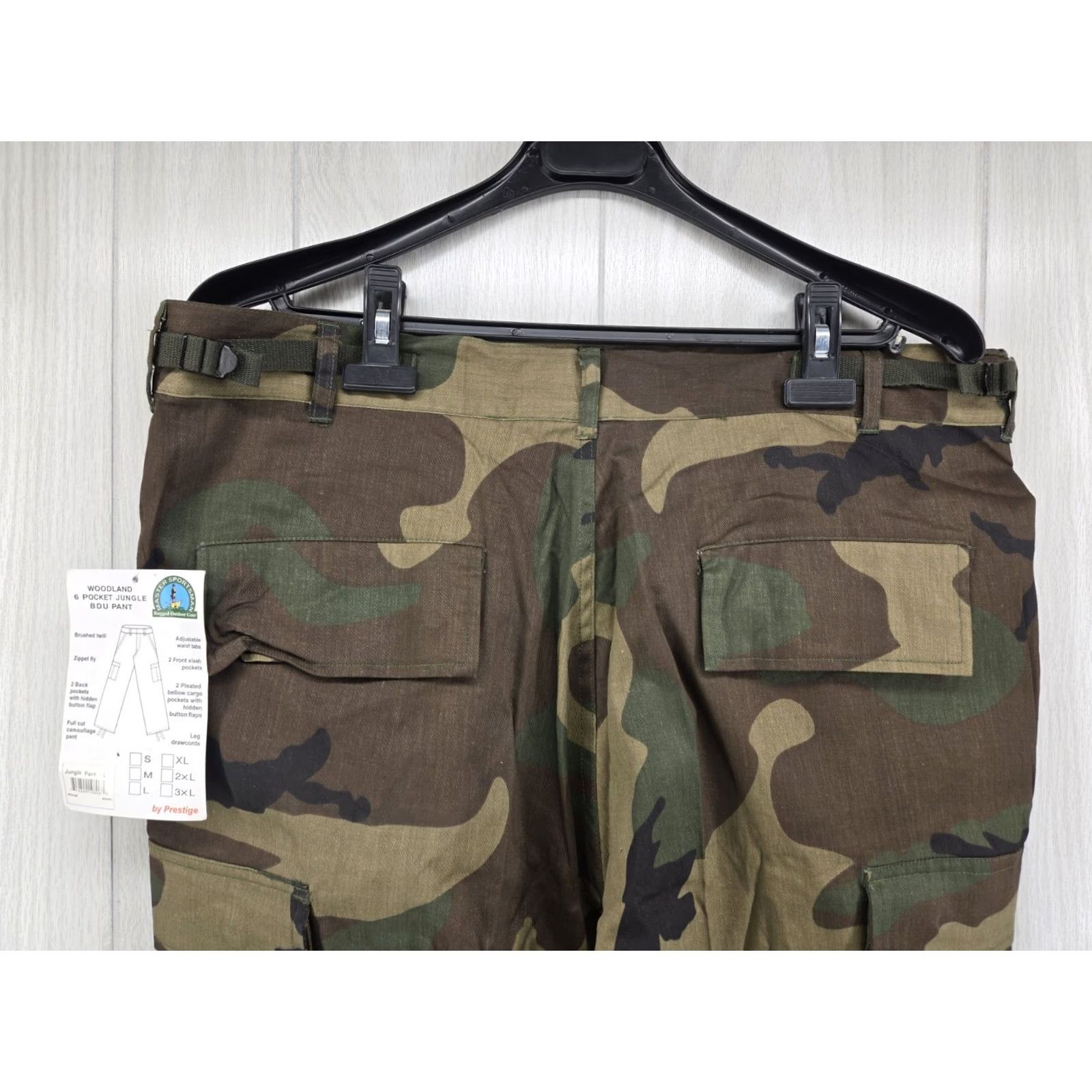 Vintage VINTAGE Master Sportsman Pants Mens Large Camo Cargo Hunting Outdoor Woodland 38/33 Mens Pants Camouflage Cargo Hunting 90s? Size US 33 - 7 Thumbnail
