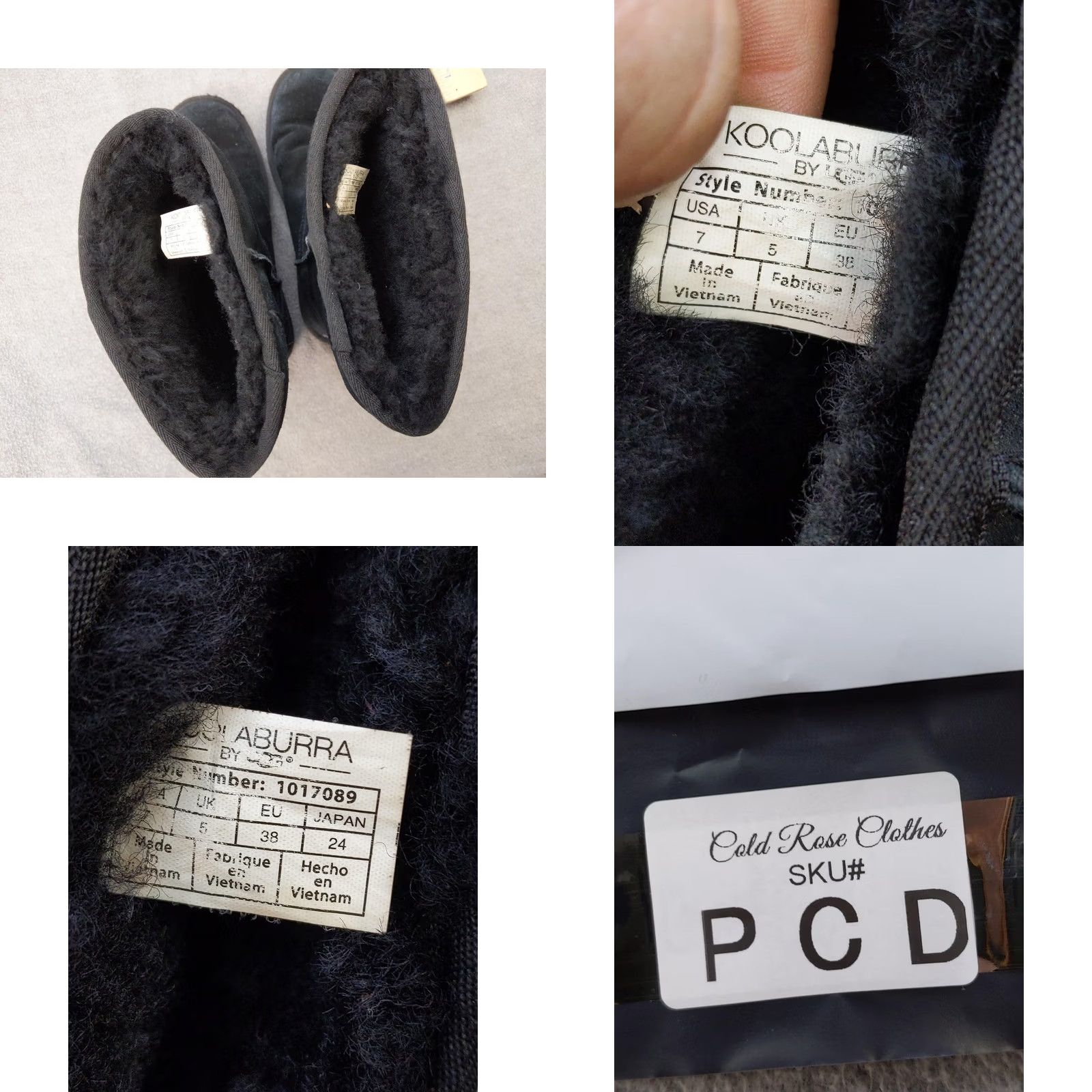 Vintage Koolaburra by UGG Boots Womens Size 7 Black Suede Shearling Lined Winter Pull On Mid-Calf Classic Casual Winter Shearling Womens Boots Size US 7 / IT 37 - 8 Thumbnail