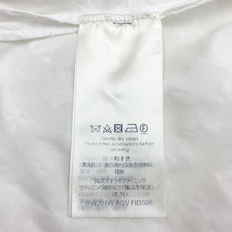 Louis Vuitton Louis Vuitton White logo embossed cotton lace dress Size XS / US 0-2 / IT 36-38 - 7 Thumbnail