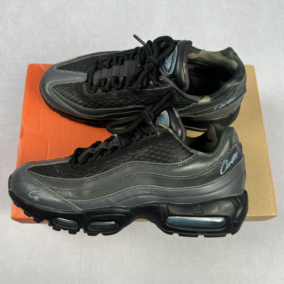 Corteiz × Nike Air Max 95 SP Aegean Storm Sneakers Size US 8 / EU 41 - 5 Thumbnail