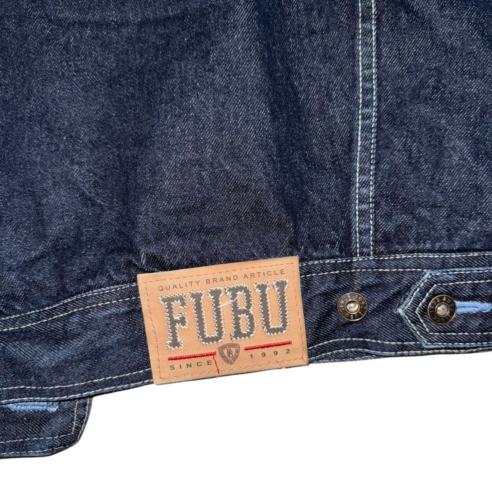 Fubu Fubu Vintage 1990’s Men’s Blue Denim Trucker Jean Jacket XL Size US XL / EU 56 / 4 - 5 Thumbnail