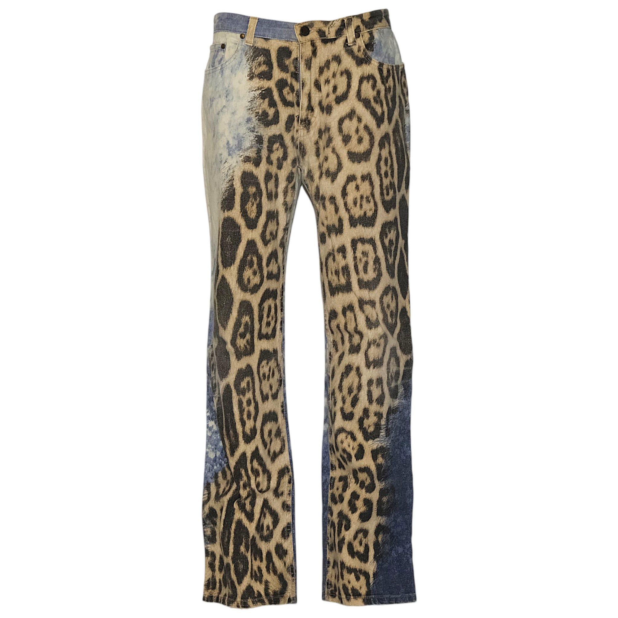 Roberto Cavalli Leopard Print Jeans Size US 32 / EU 48 - 1 Thumbnail