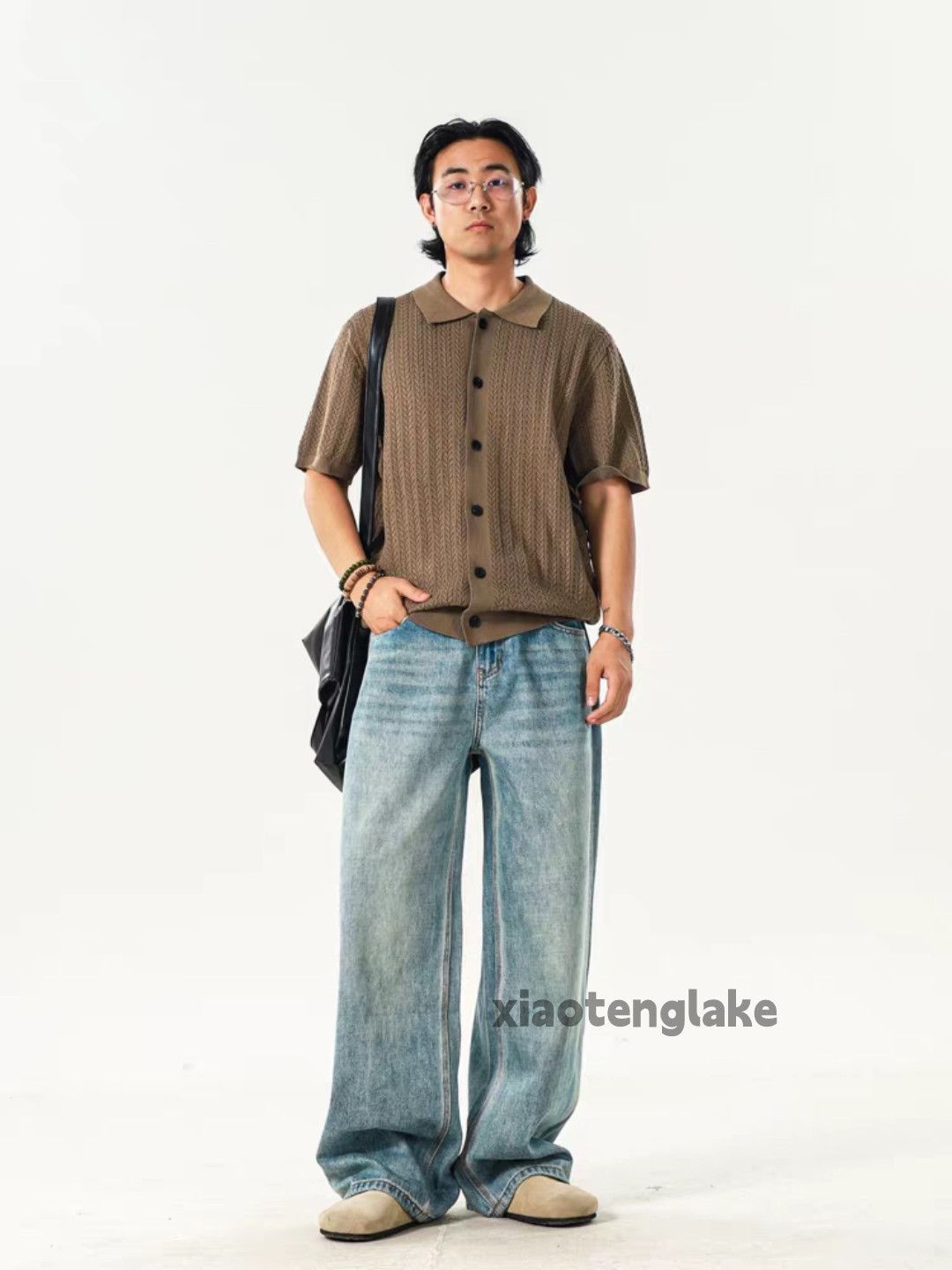 Jean xtl washed faded cleanfit yuppie loose baggy jeans Size US 34 / EU 50 - 3 Thumbnail