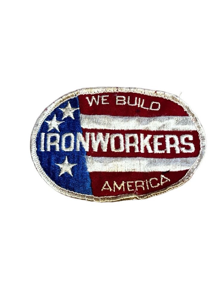 Vintage Vintage 1970's "We Build America" Ironworkers Union Patch Size ONE SIZE - 1 Thumbnail