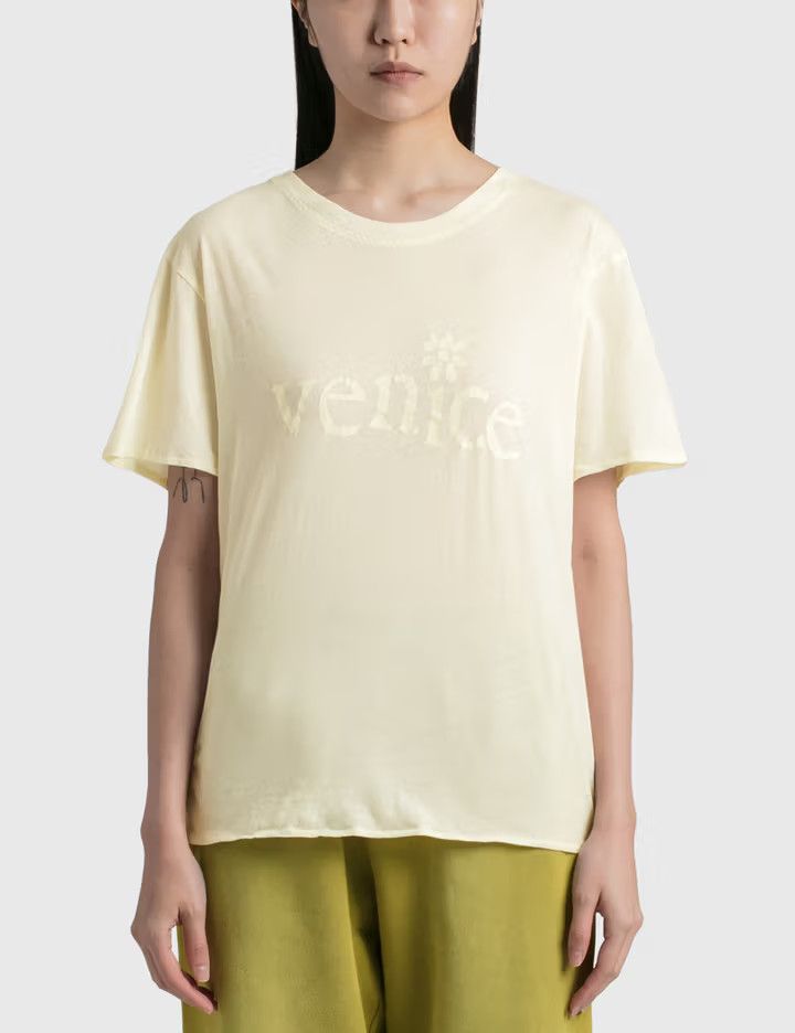 o1mle0125 Unisex Venice Knit T-Shirt in Off White