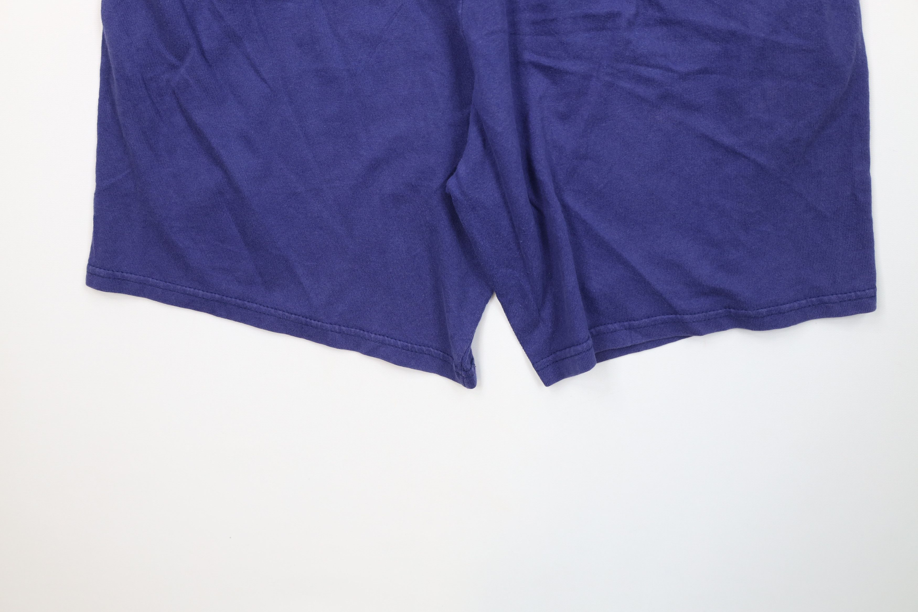 Champion Vintage 90s Champion Above Knee Knit Shorts Blue Cotton Size US 34 / EU 50 - 13 Thumbnail