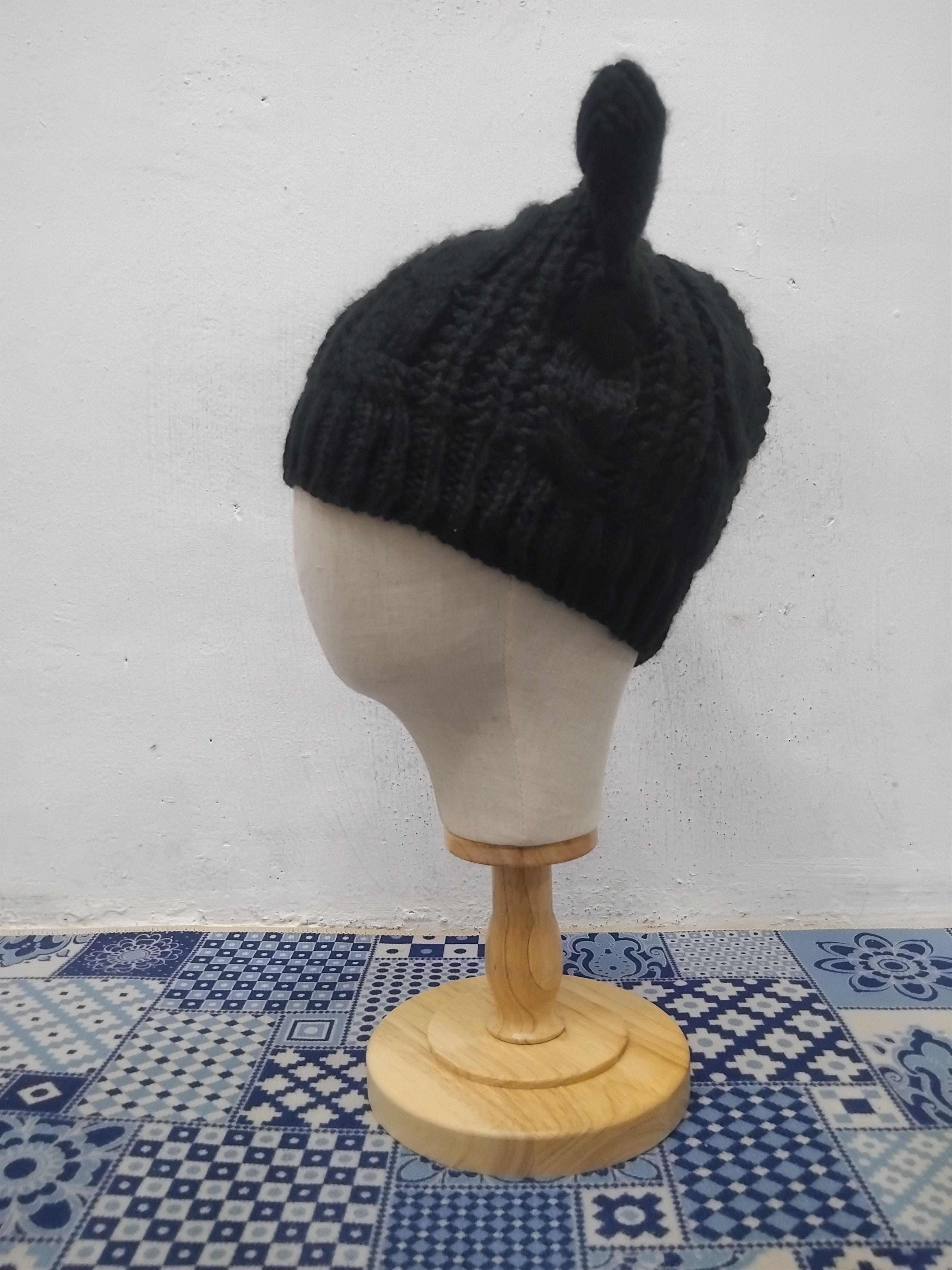 Japanese Brand Mouse black colour beanie Size ONE SIZE - 4 Thumbnail