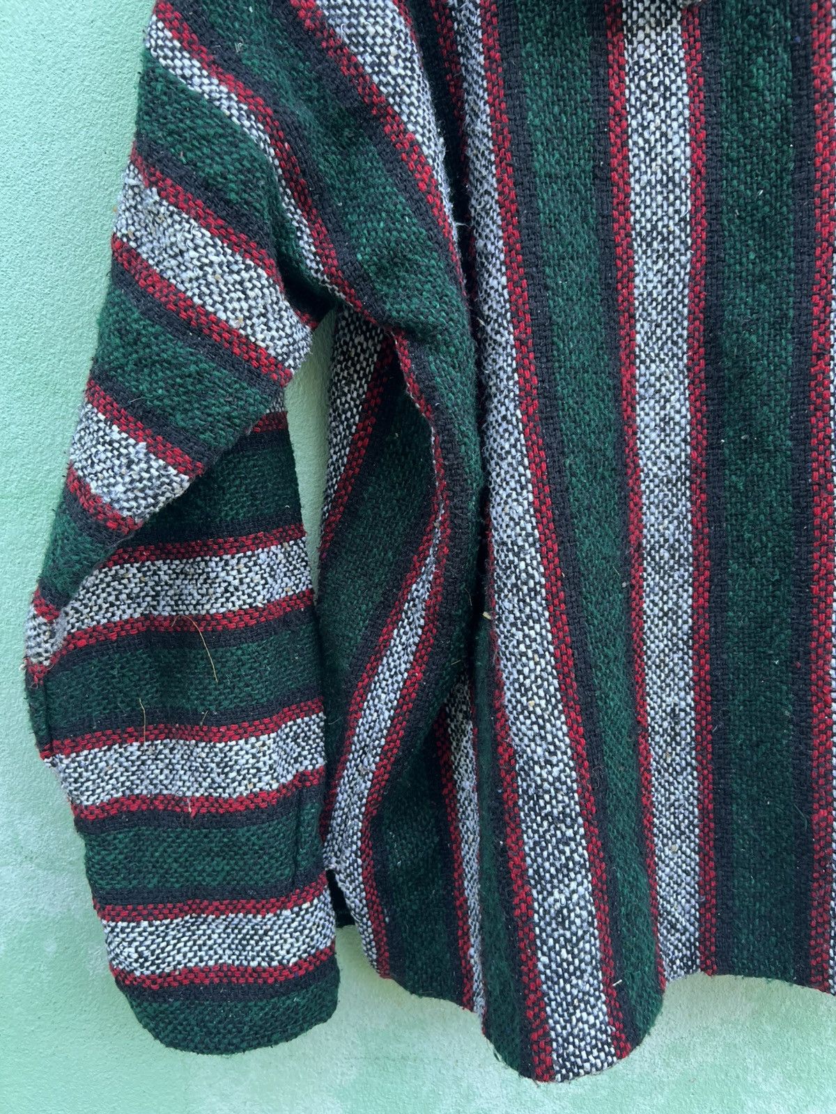 Japanese Brand Vintage VEL-MEX Mexican Baja Hoodie Drug Rug Striped XL Size US L / EU 52-54 / 3 - 14 Thumbnail