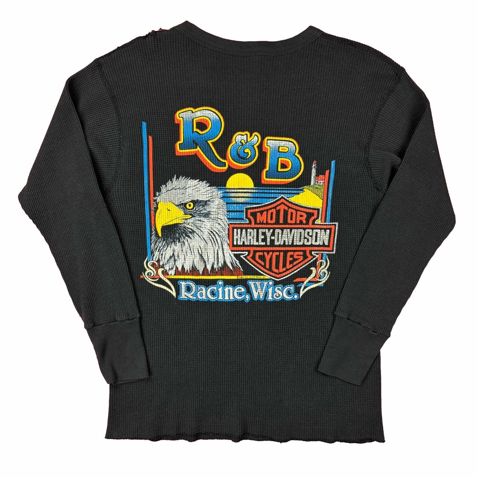 Harley Davidson Vintage 80s Harley Davidson Rendezvous Thermal Longsleeve Size US M / EU 48-50 / 2 - 4 Thumbnail