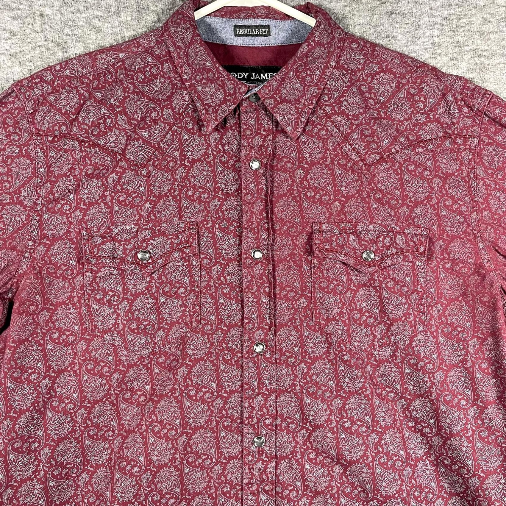 Cody James Cody James Shirt Mens L Red Paisley Western Button-Up Long Sleeve Cowboy Size US L / EU 52-54 / 3 - 2 Thumbnail