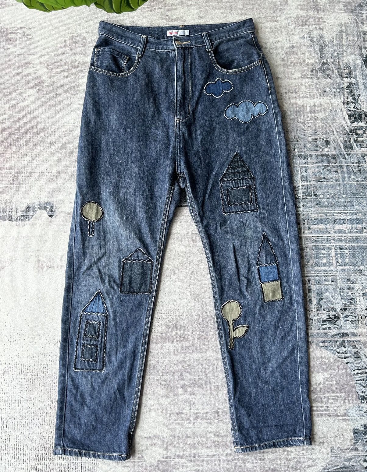 Ne-Net Issey Miyake By Ne-net Patchwork Jeans Size US 29 - 1 Thumbnail