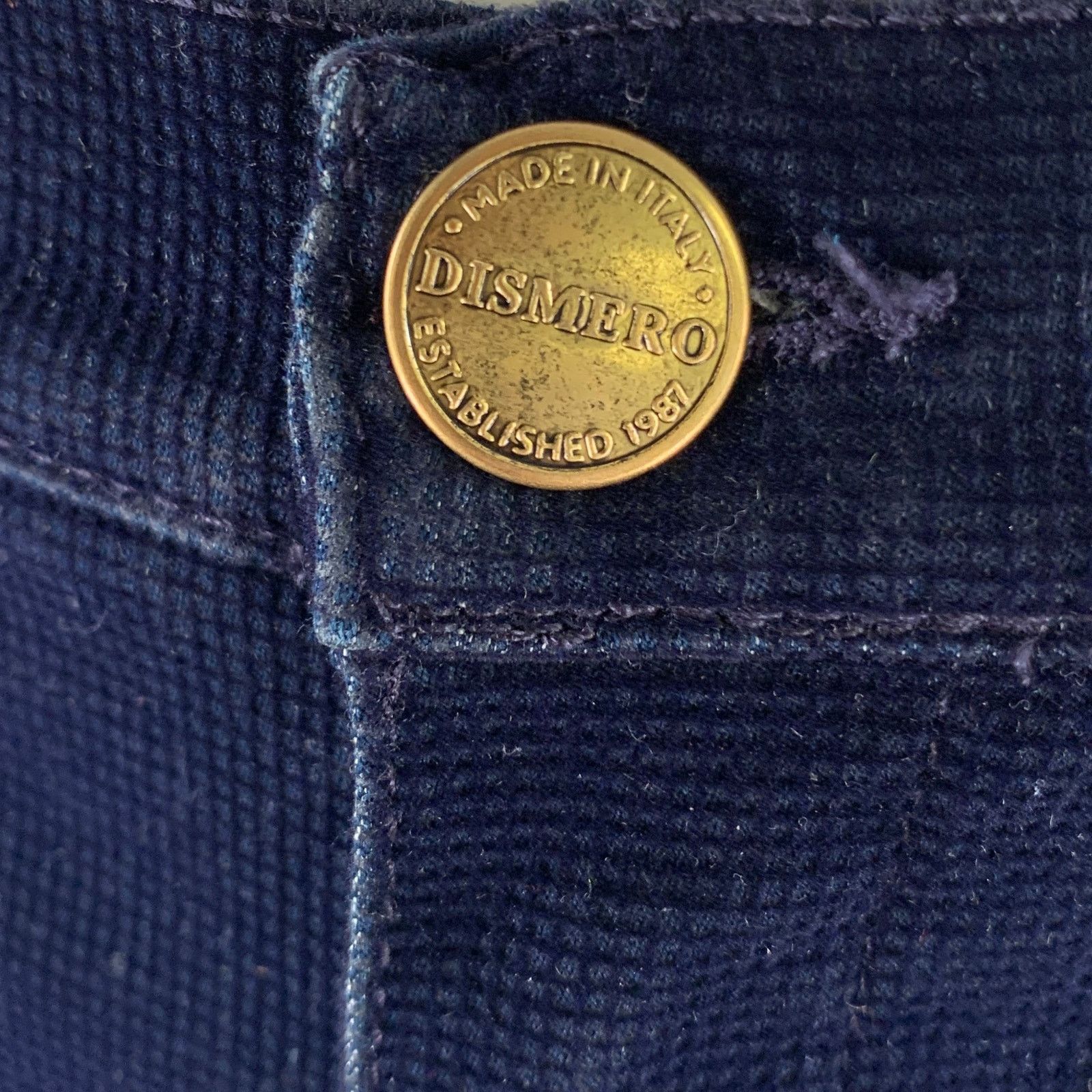 Other DISMERO Navy Velvet Grid Slim Bootcut Pants - Size 29 Size US 29 - 4 Thumbnail